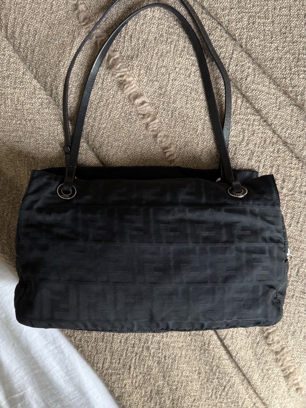 Fendi Black Ff Logo Shoulder Bag
